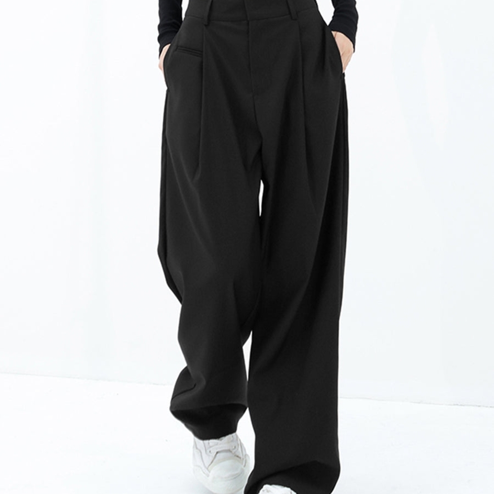 Elegant Black Wide-Leg Pants